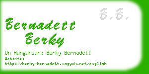 bernadett berky business card